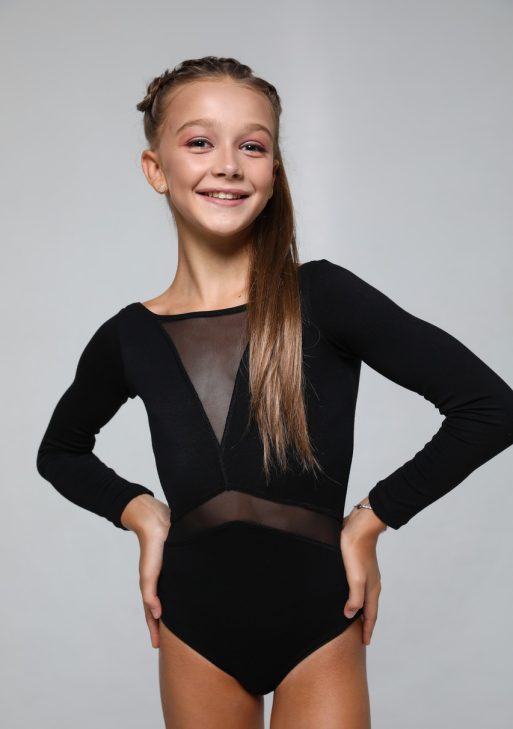 Купальник гімнастичний для тренувань Perfect Body з довгим рукавом