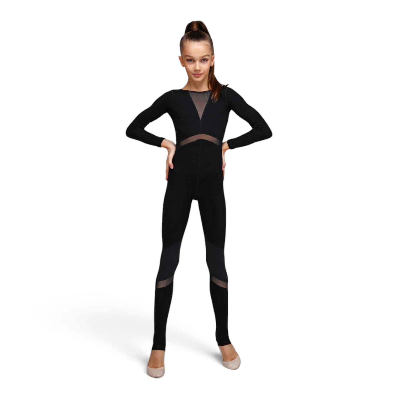 Комбінезон для гімнастики LIDER Perfect Body з довгим рукавом