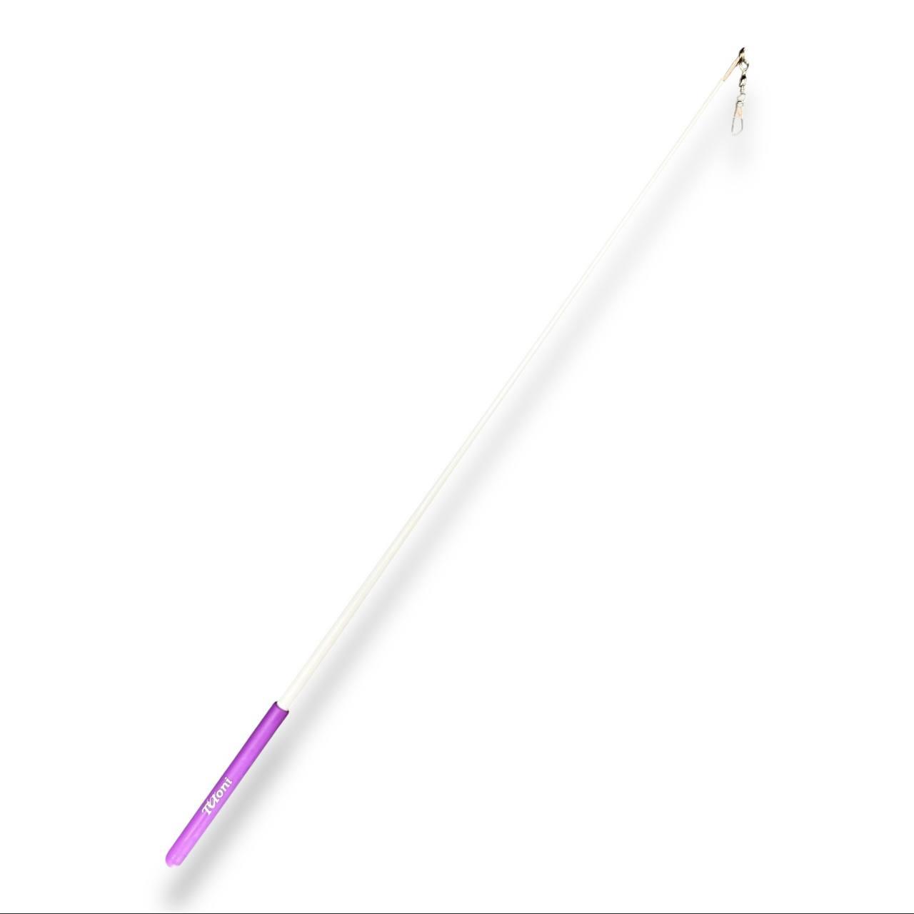 Палочка для худ. гимнастики Tuloni 50см col. White with Lilac Grip