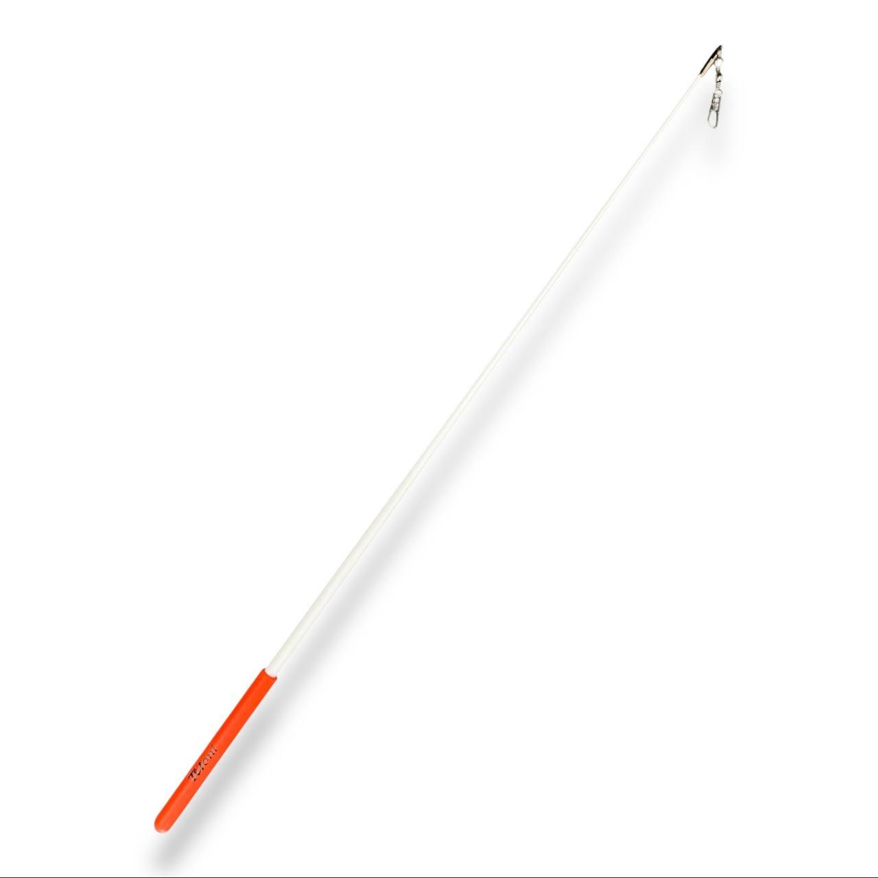 Палочка для худ. гімнастики Tuloni 57см col. White with Orange Grip