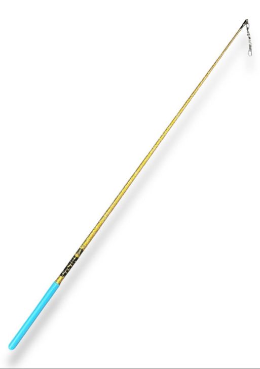 Палочка для худ. гімнастики Sasaki M-781HJK Hologram Short 57см col. Gold x Blue FIG