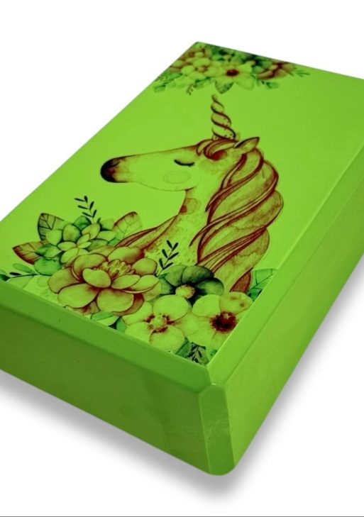 Блок для шпагату та гімнастики EVA , розмір 23×15,5×7,5 см 1 шт , з зображенням єдинорога