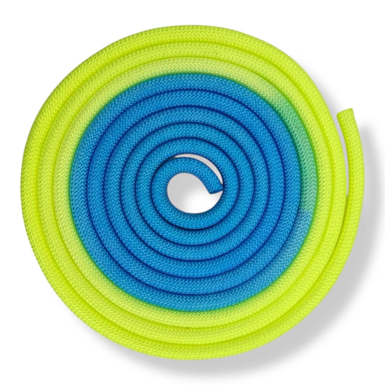 Скакалка для художньої гімнастики Tuloni PRO Bi-Color 3 м Yellow–Blue