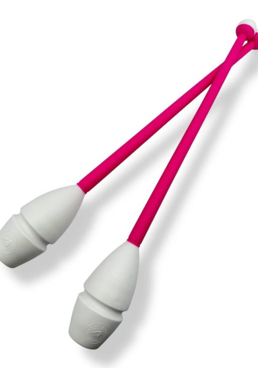 Булави для художньої гімнастики Tuloni Nika 41 см White x Pink (з’єднувальні)