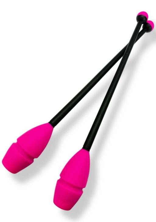 Булави для художньої гімнастики Tuloni Nika 41 см Pink–Black (з’єднувальні)