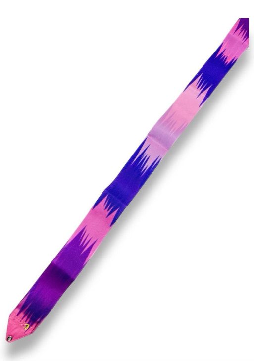 Стрічка для художньої гімнастики Tuloni Zig-Zag 5 м Lavender–Light Pink–Pink–Lilac