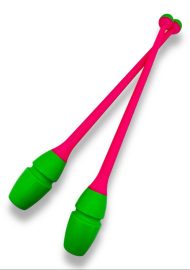 Булави для художньої гімнастики Chacott 36 см Green–Pink (з’єднувальні)