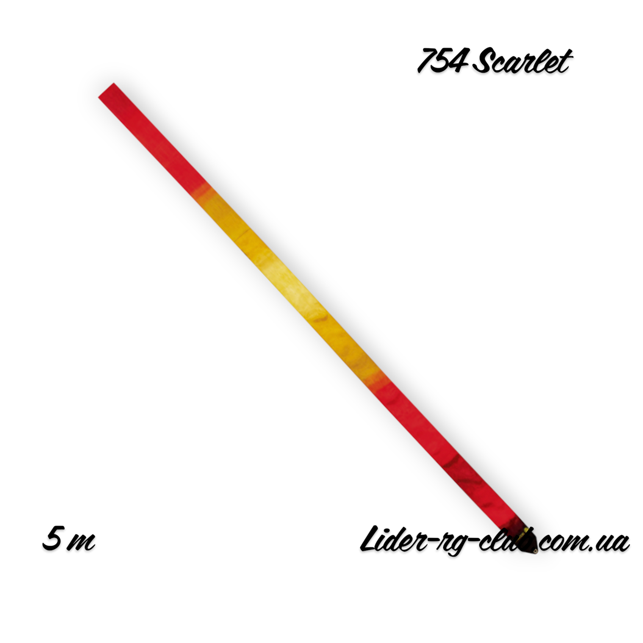 Стрічка для художньої гімнастики Chacott 5 м Medium Gradation 754 Scarlet FIG
