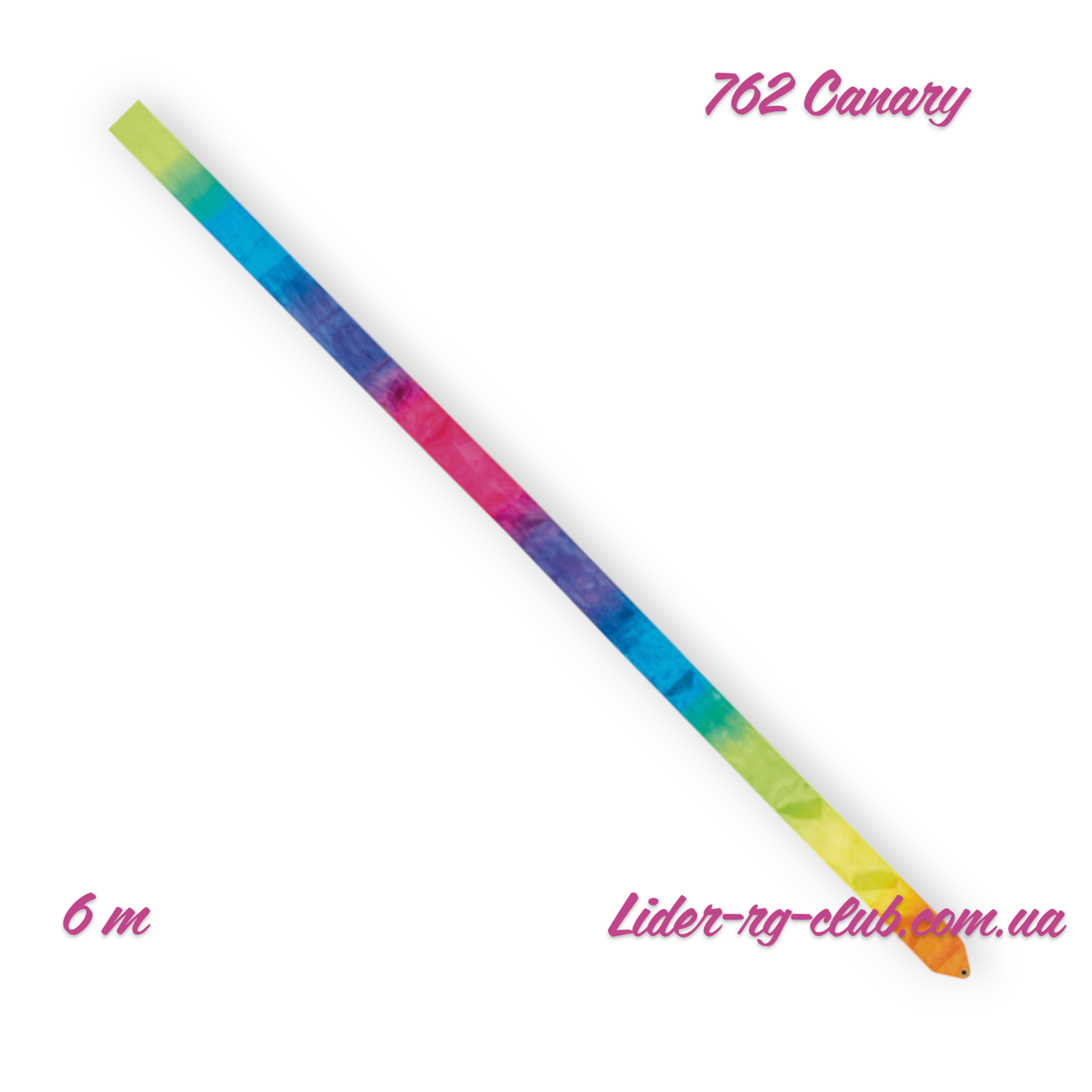 Стрічка для художньої гімнастики Chacott Ribbon Gradation 6 м 762 Canary FIG