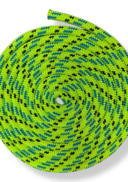Спортивна скакалка Tuloni завдовжки 3 м, модель Lori Multi-col. Neon Yellow-Blue-Black