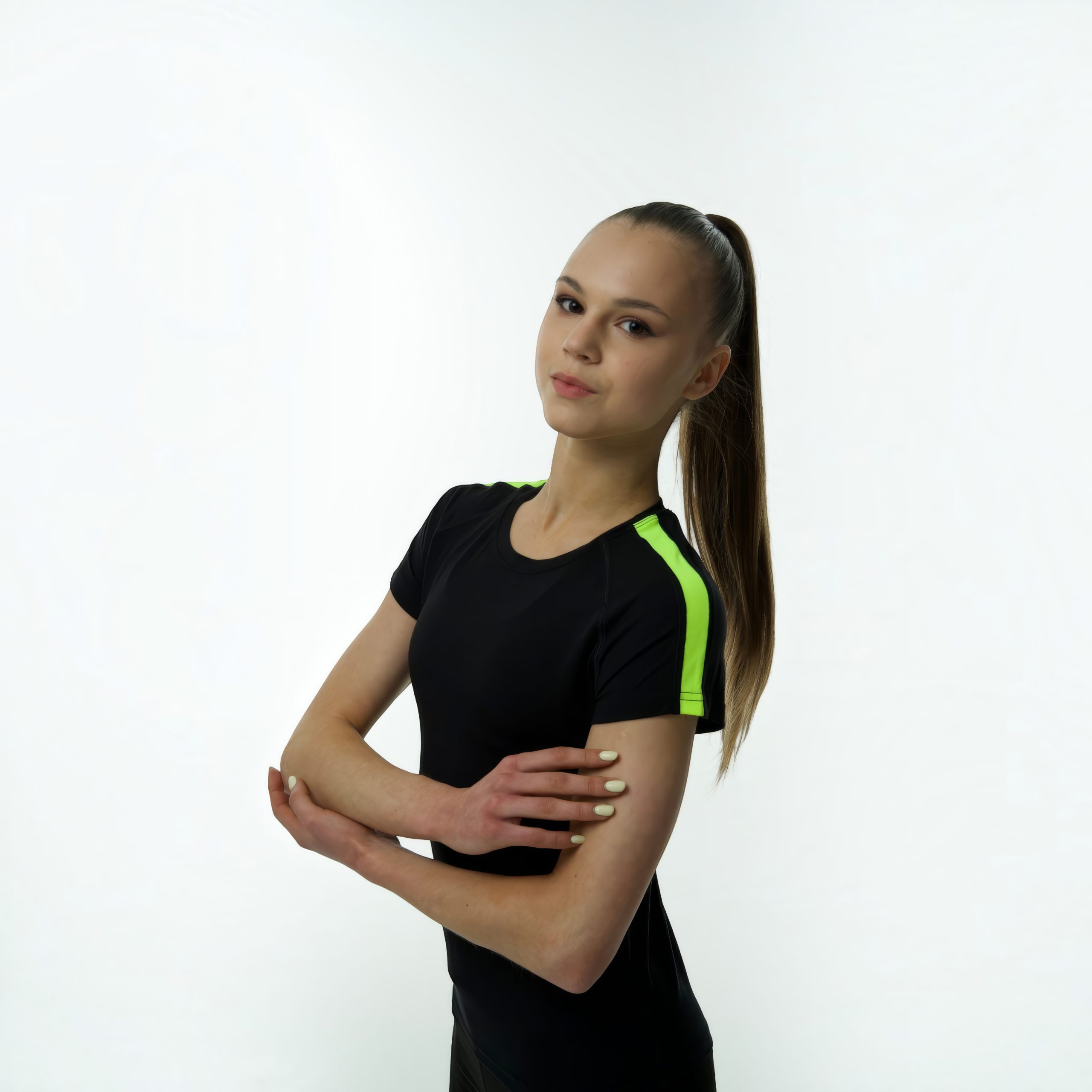 Футболка для художественной гимнастики LIDER Freedom Lime