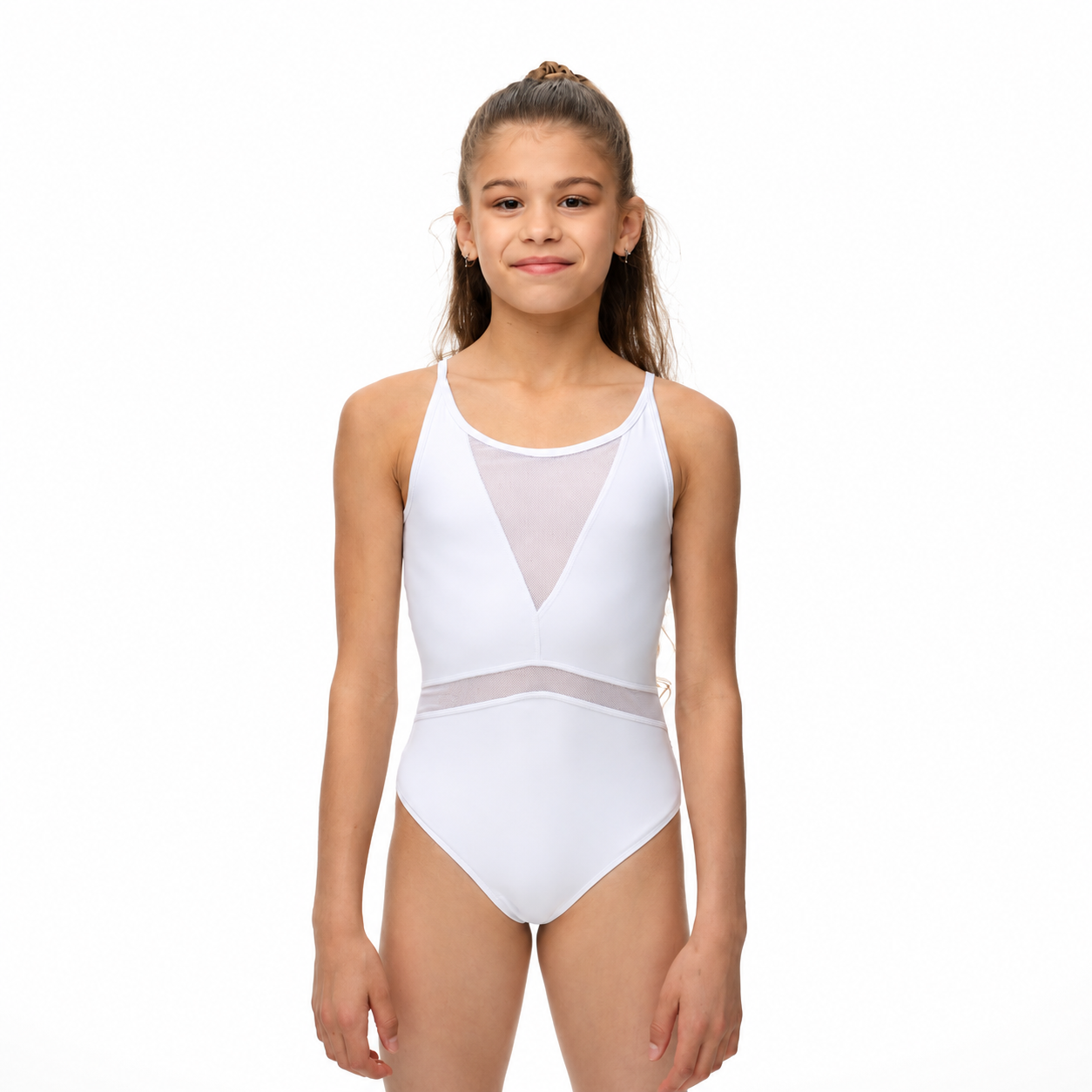 Купальник для гімнастики LIDER Perfect Body White