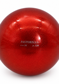 М’яч для художньої гімнастики Pastorelli Glitter HV Земляничний HV 16 см