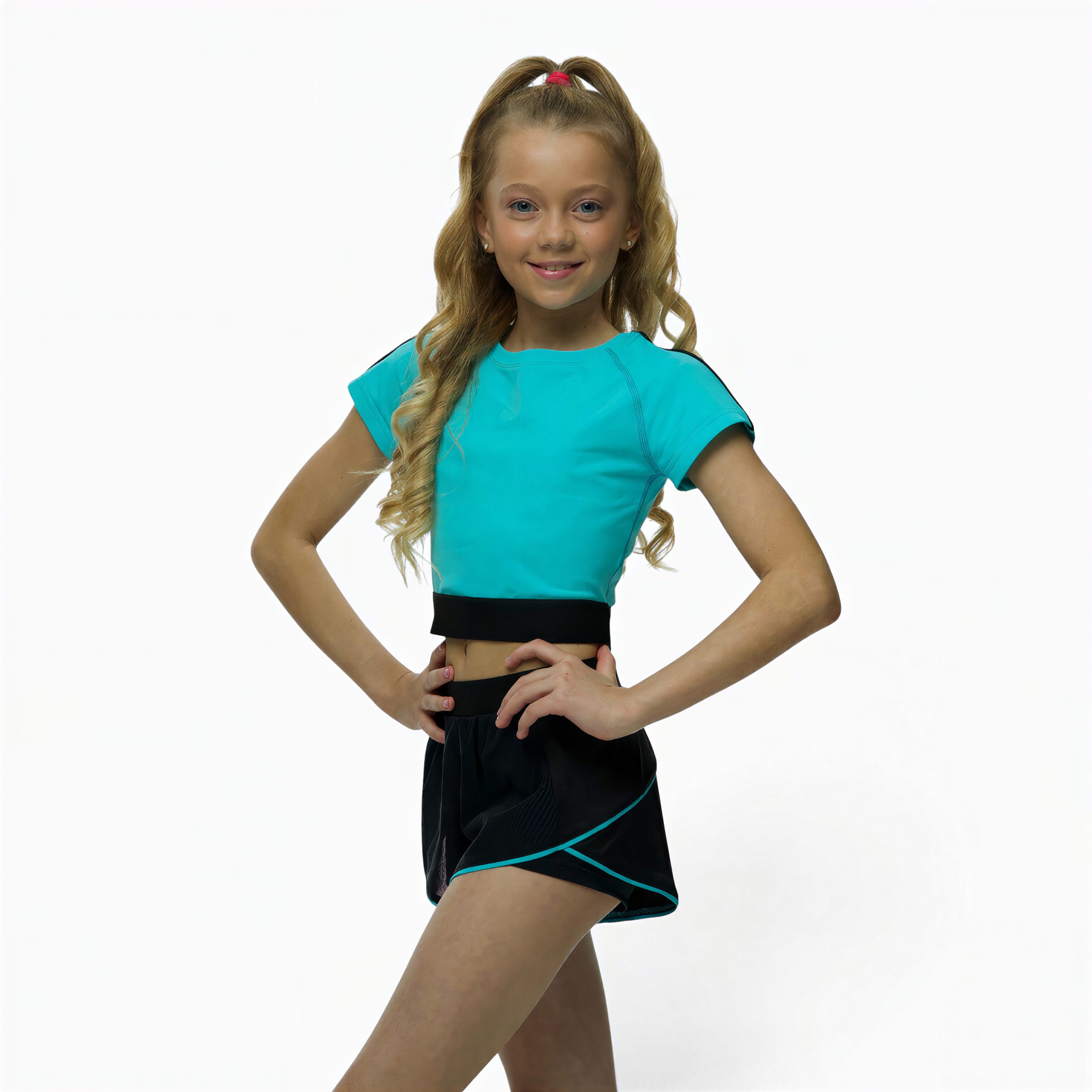 LIDER Neo Crystal Short Sleeve Top for Artistic Gymnastics